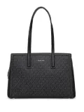 Michael Michael Kors Laila monogrammed structured tote bag - Black