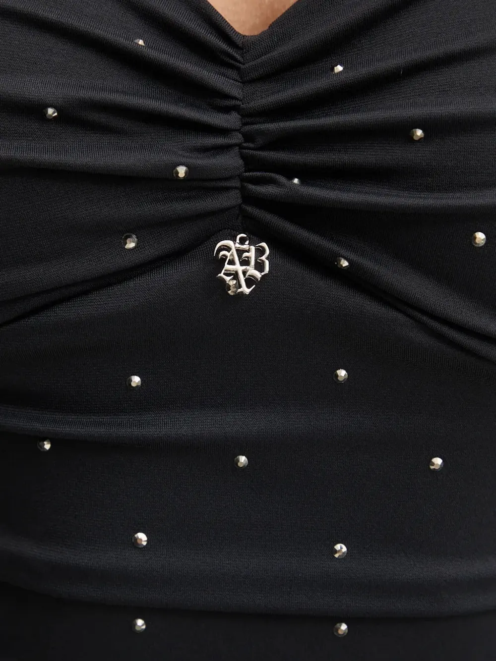 Aniye By Tubino Rhinestone-embellished Mini Dress In Black