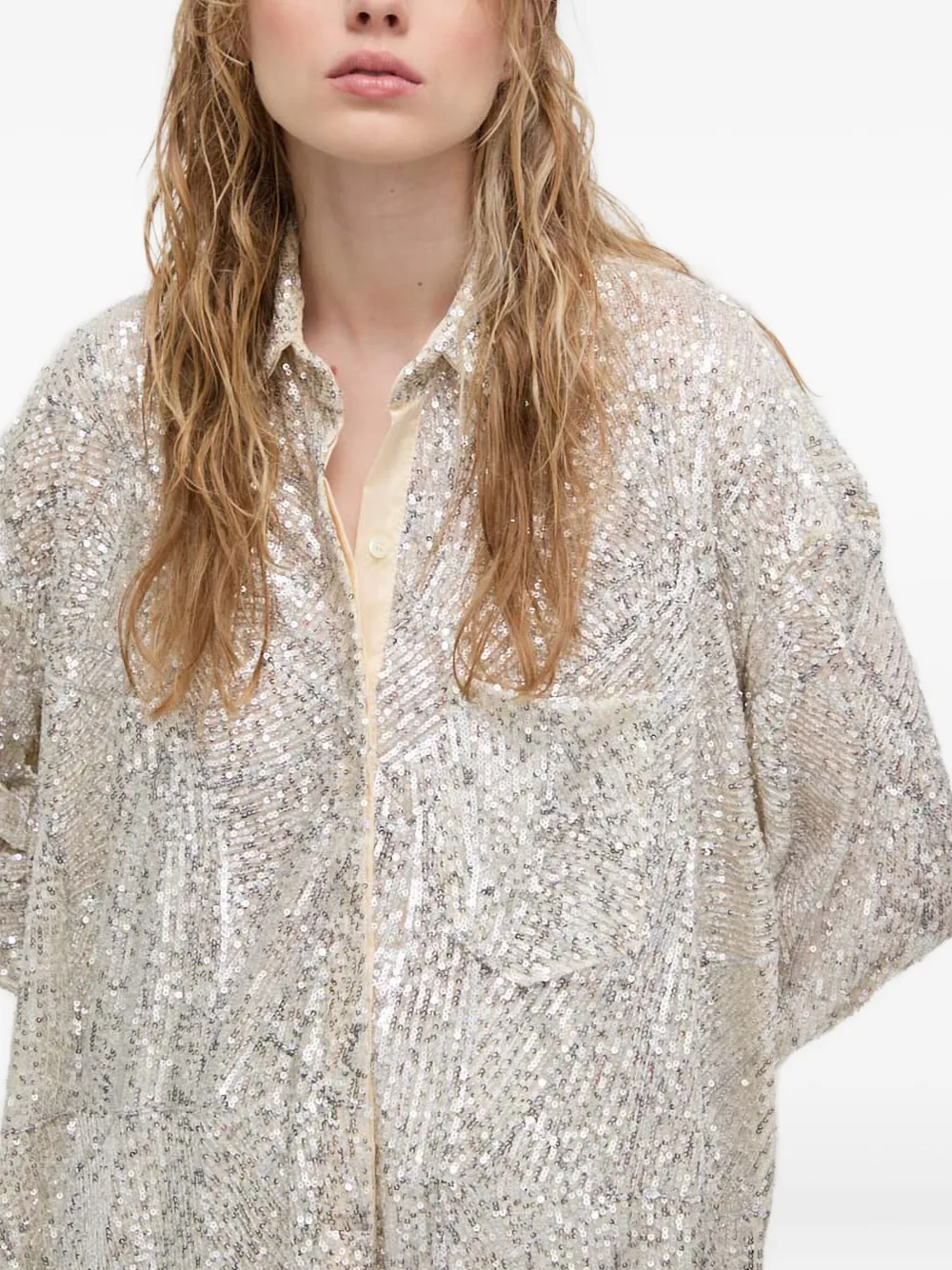 Aniye By Sequinned Long-sleeve Shirt In Neutral