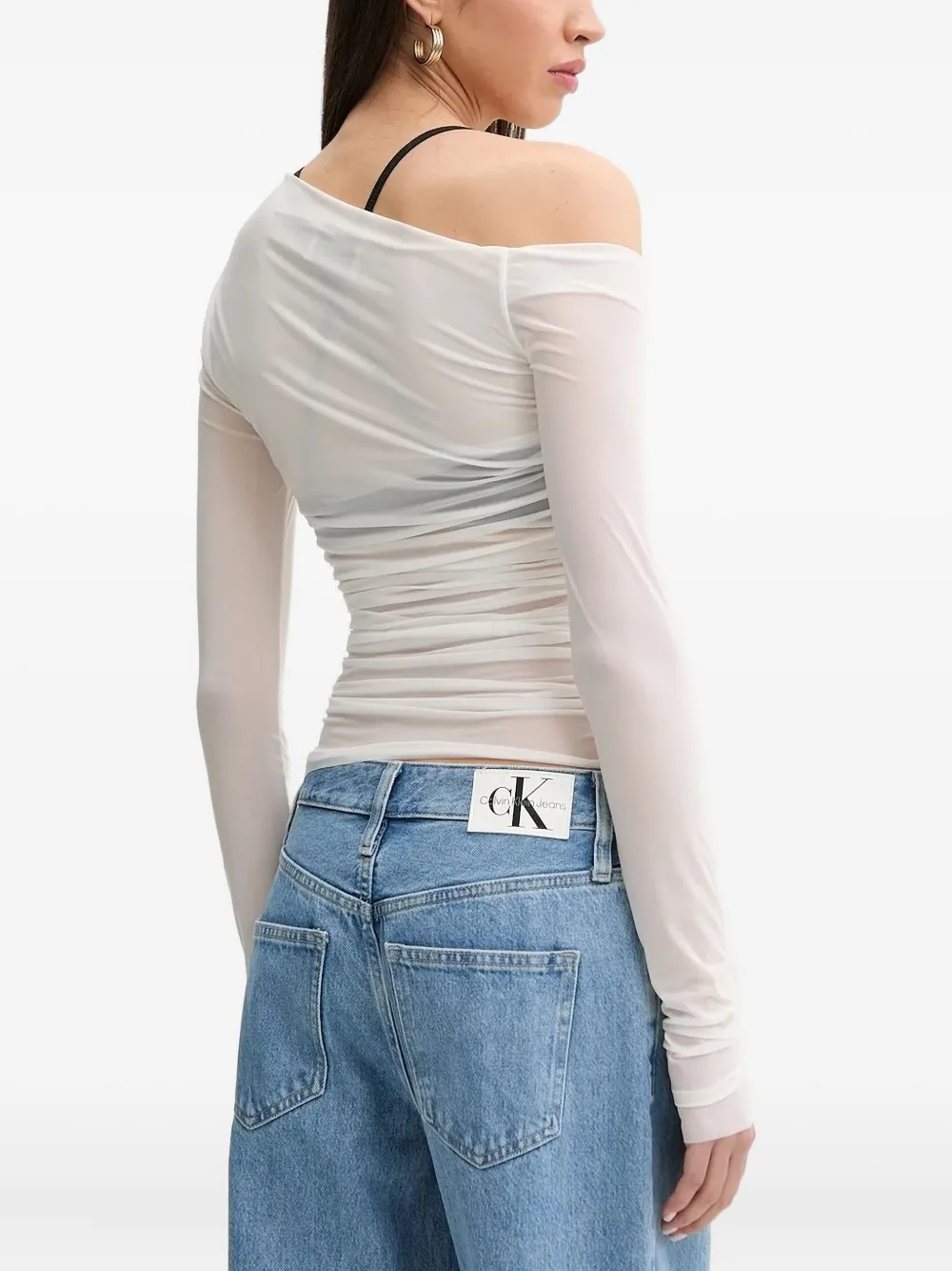 Aniye By Xena One-shoulder Draped T-shirt In White