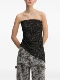 Aniye By sequin-embellished asymmetric top - Black