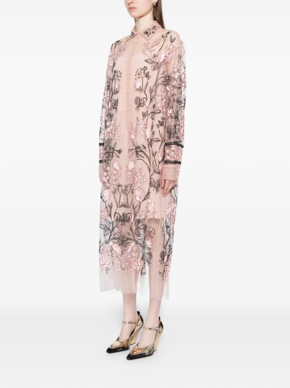  Biyan Floral Embroidered Dress - Pink 