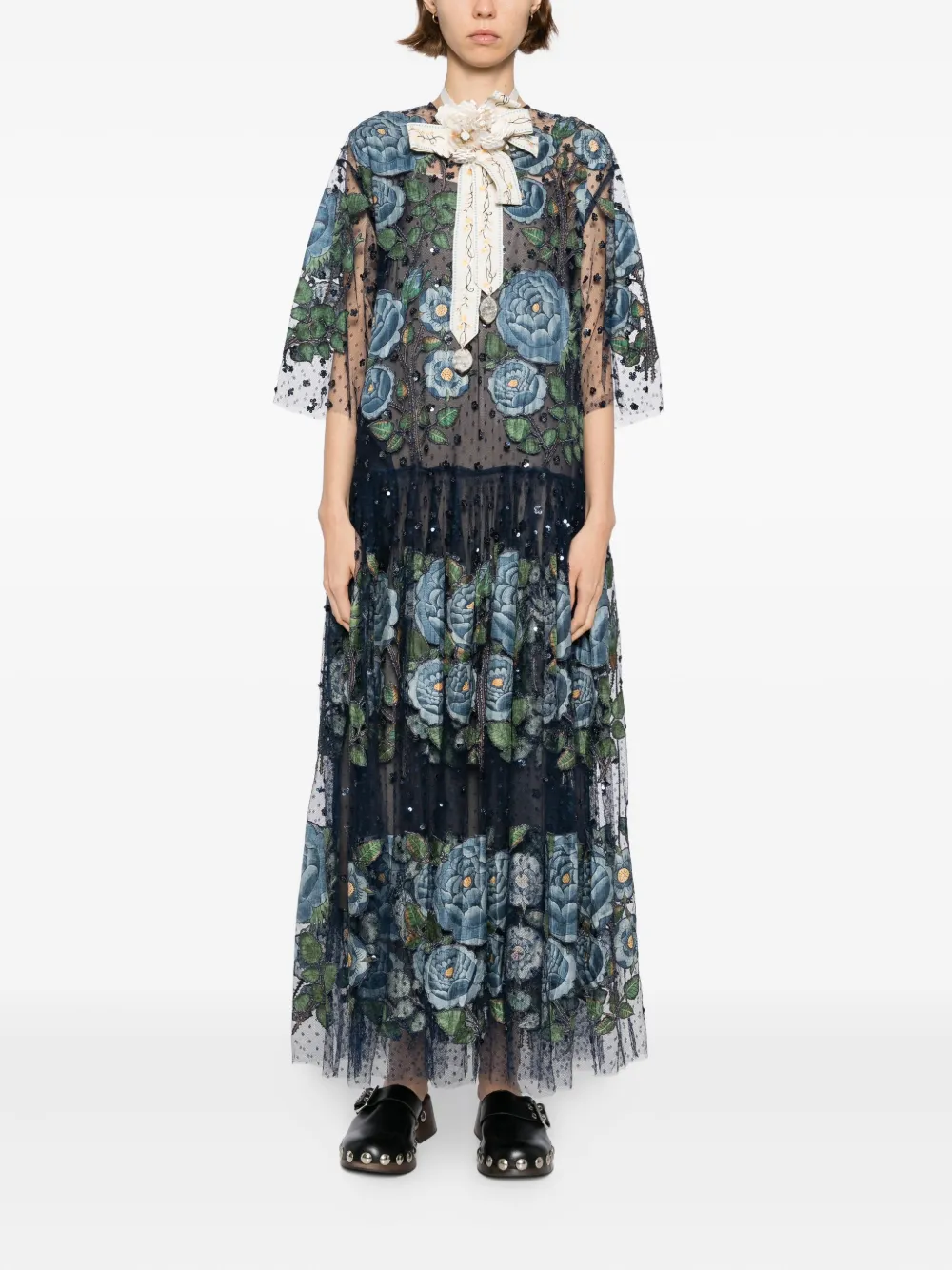 Biyan Gama midi-jurk Blauw