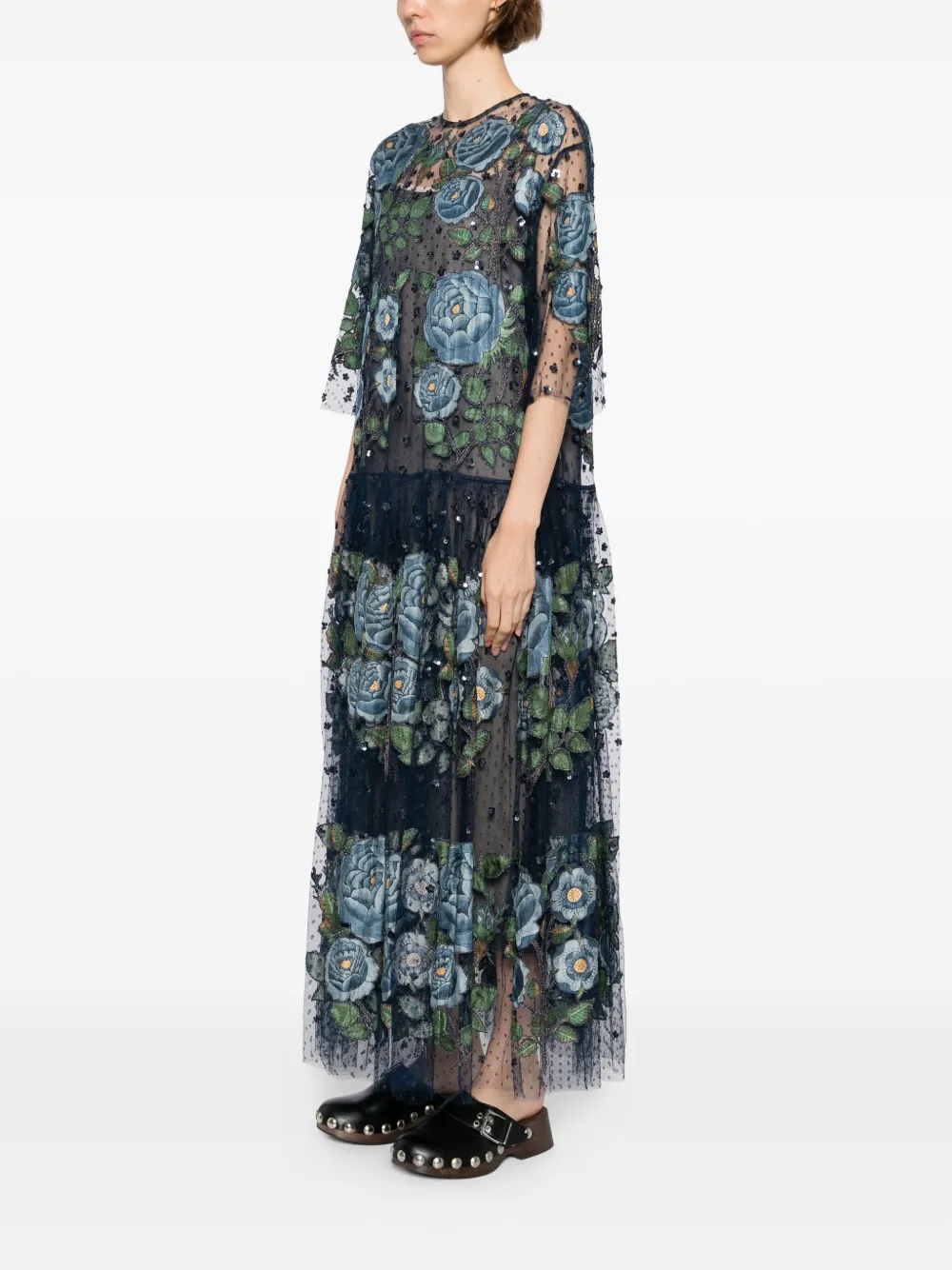 Biyan Gama midi-jurk Blauw