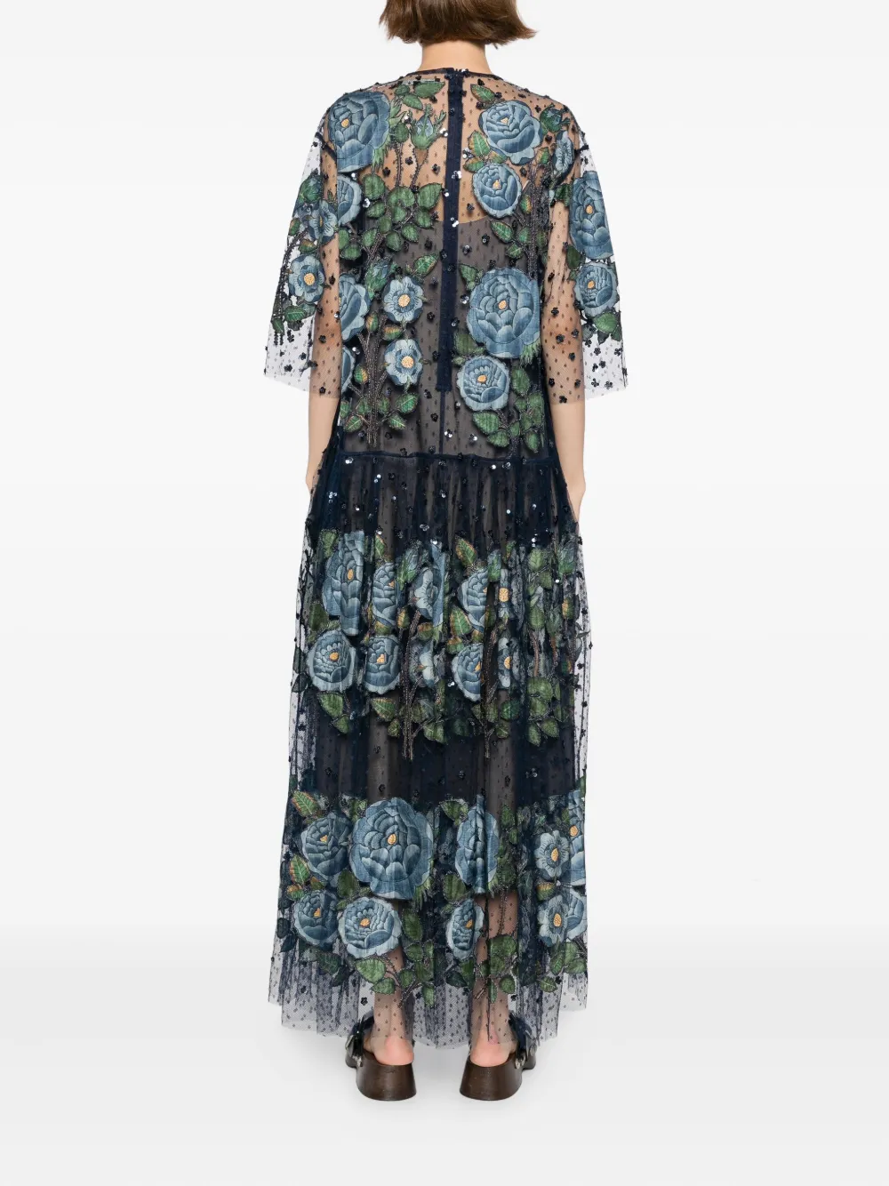 Biyan Gama midi-jurk Blauw