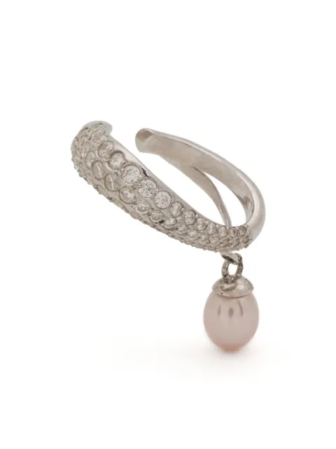 Alan Crocetti encrusted pearl-charm alien earcuff