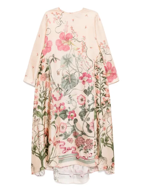 Biyan twill silk dress