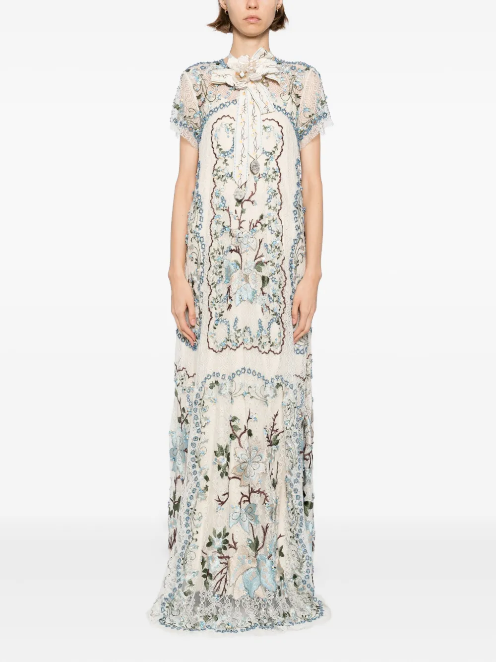 Biyan Gilona maxi-jurk Blauw