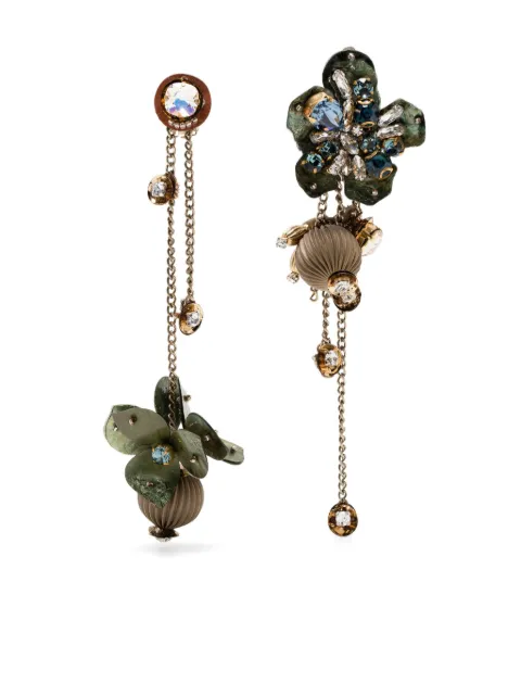 Biyan Mismatched embellished earrings
