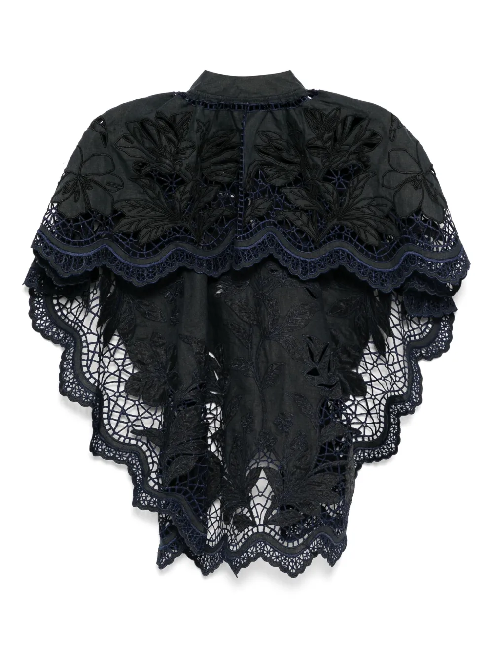 embroidered cutwork cape