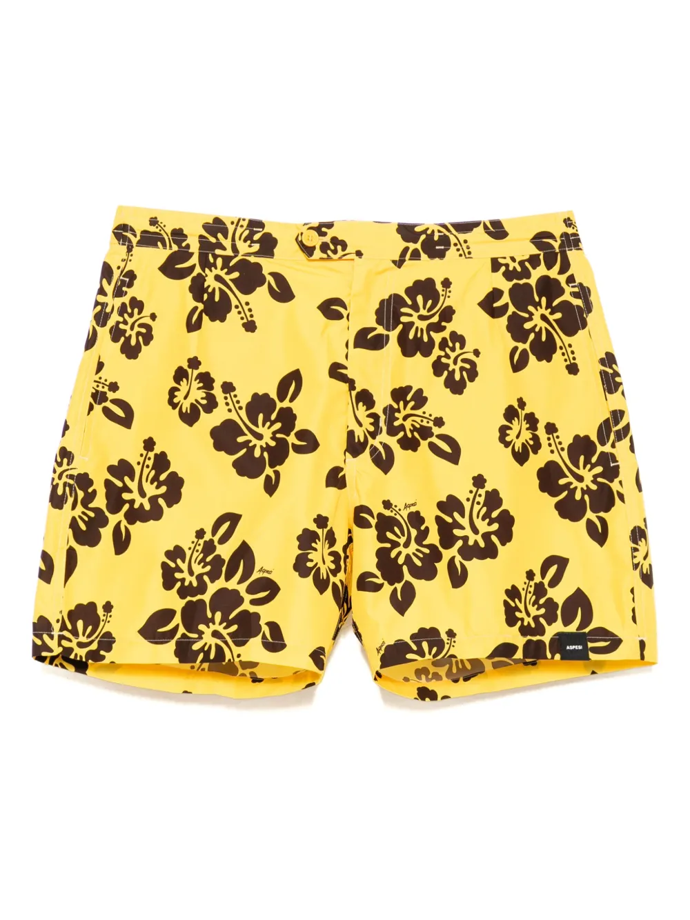 ASPESI hibiscus-print swim shorts | Yellow | Image 1