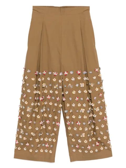 Biyan bead-embellished trousers