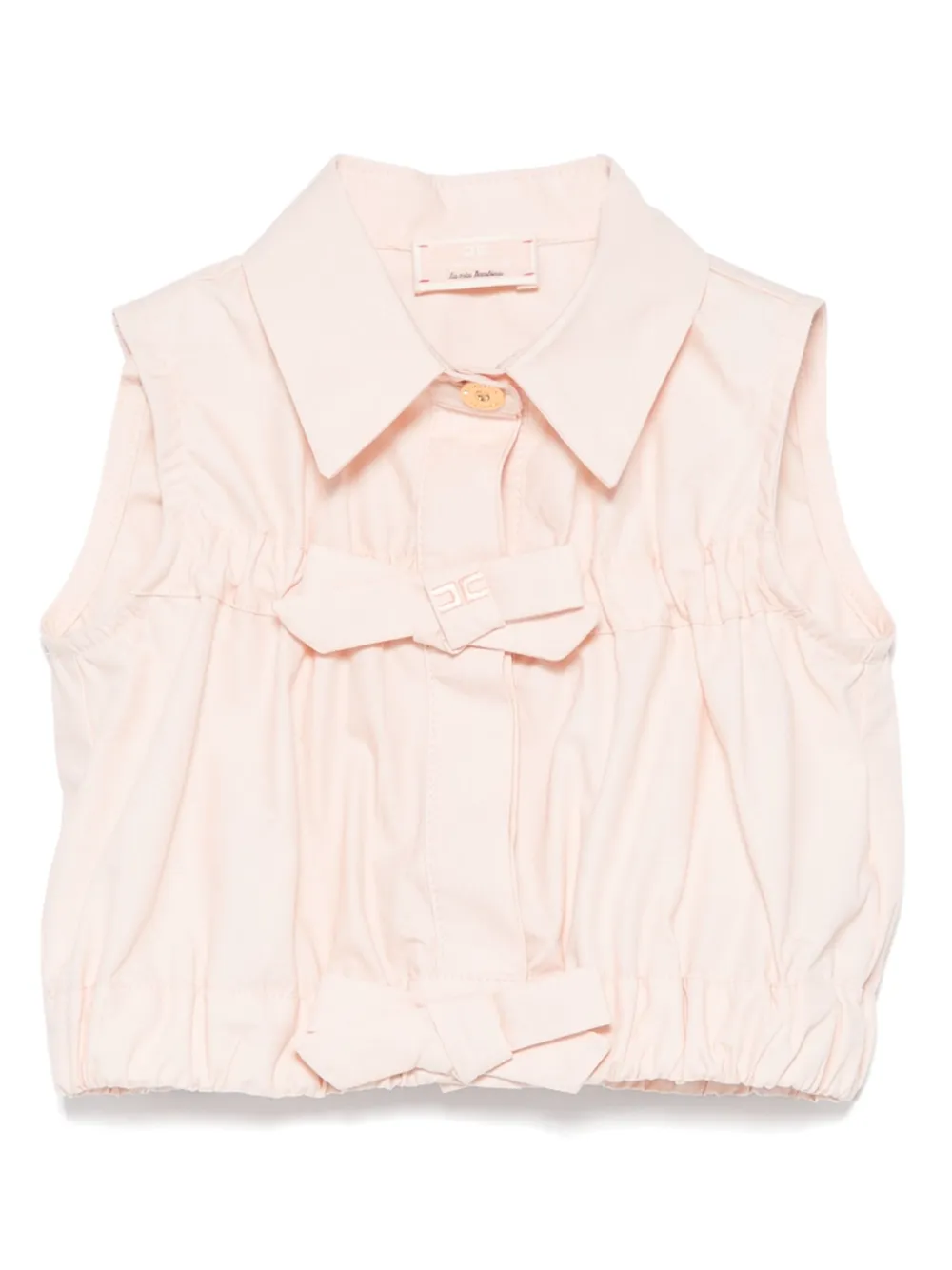Elisabetta Franchi La Mia Bambina Shirt met strik-applicatie Roze