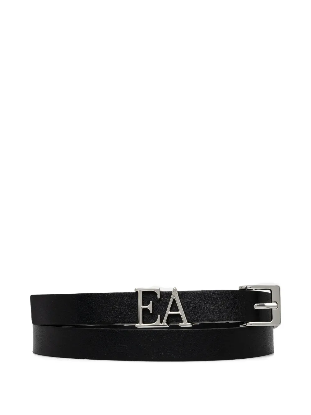 Emporio Armani logo leather belt | Black | Image 1