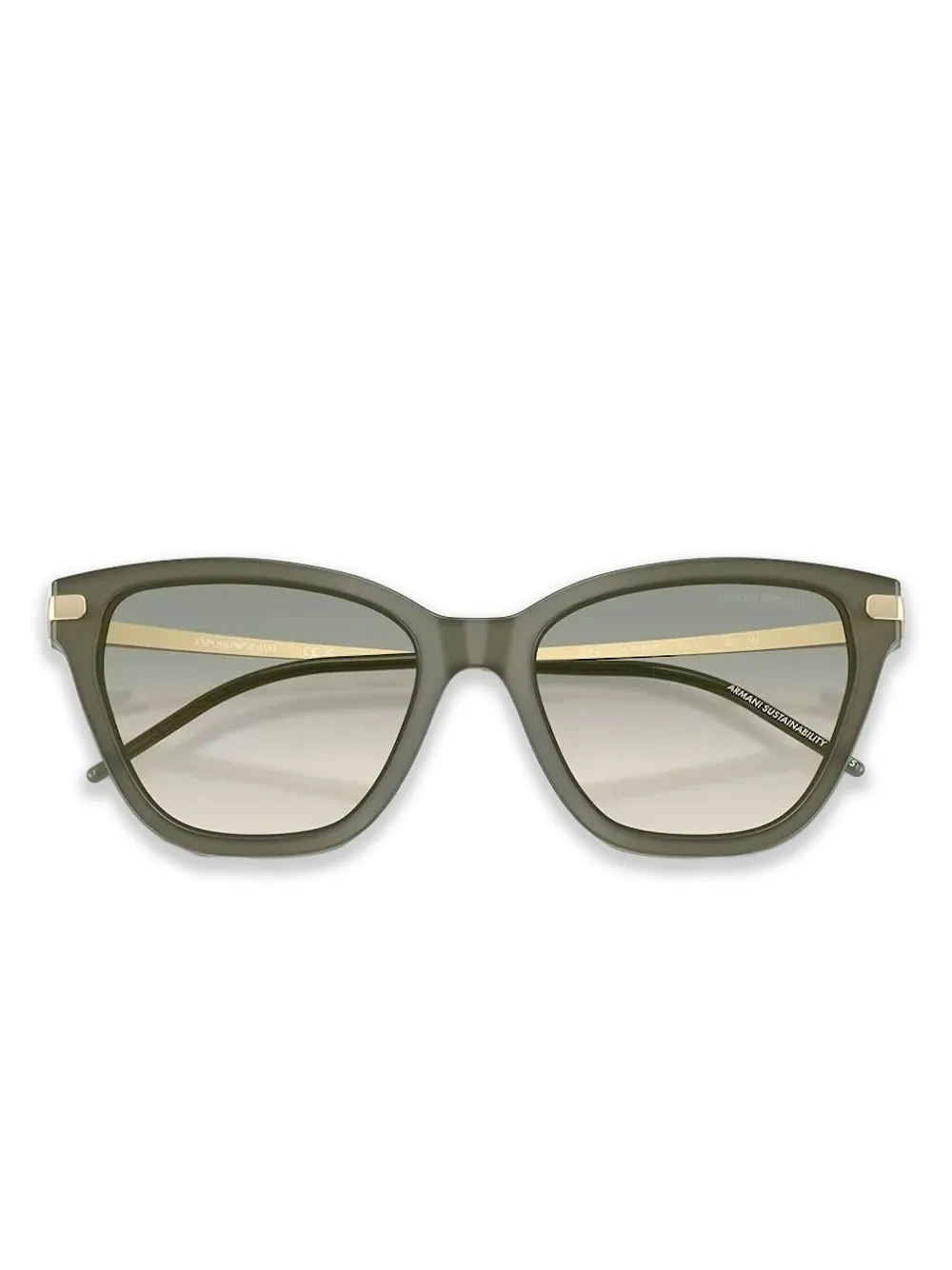 Emporio Armani Aziatisch zonnebril met cat-eye montuur Groen