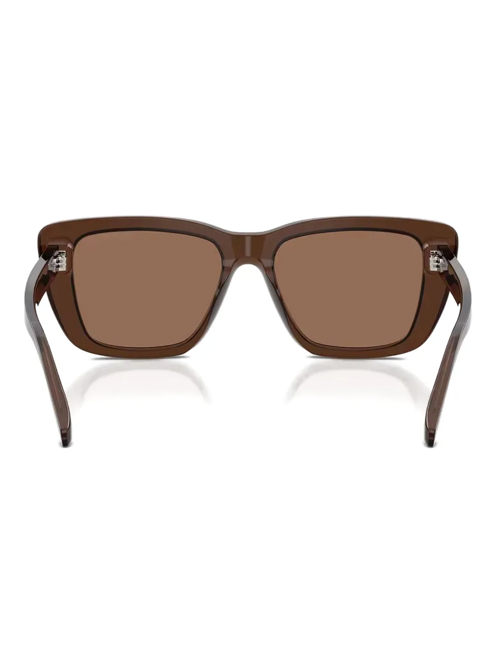 Emporio Armani Zonnebril met rechthoekig montuur Bruin