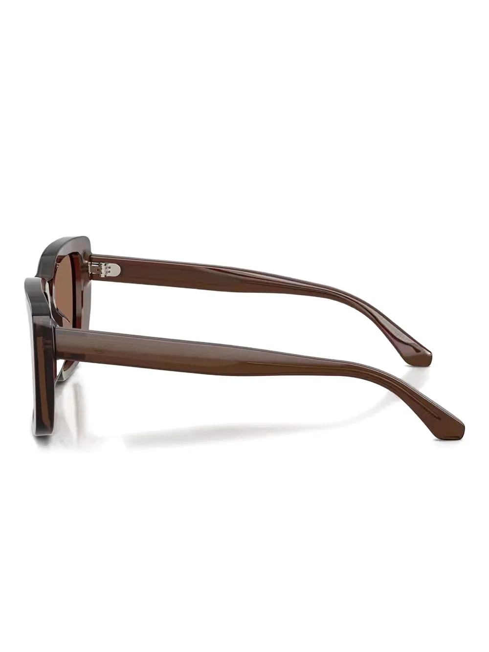 Emporio Armani Zonnebril met rechthoekig montuur Bruin