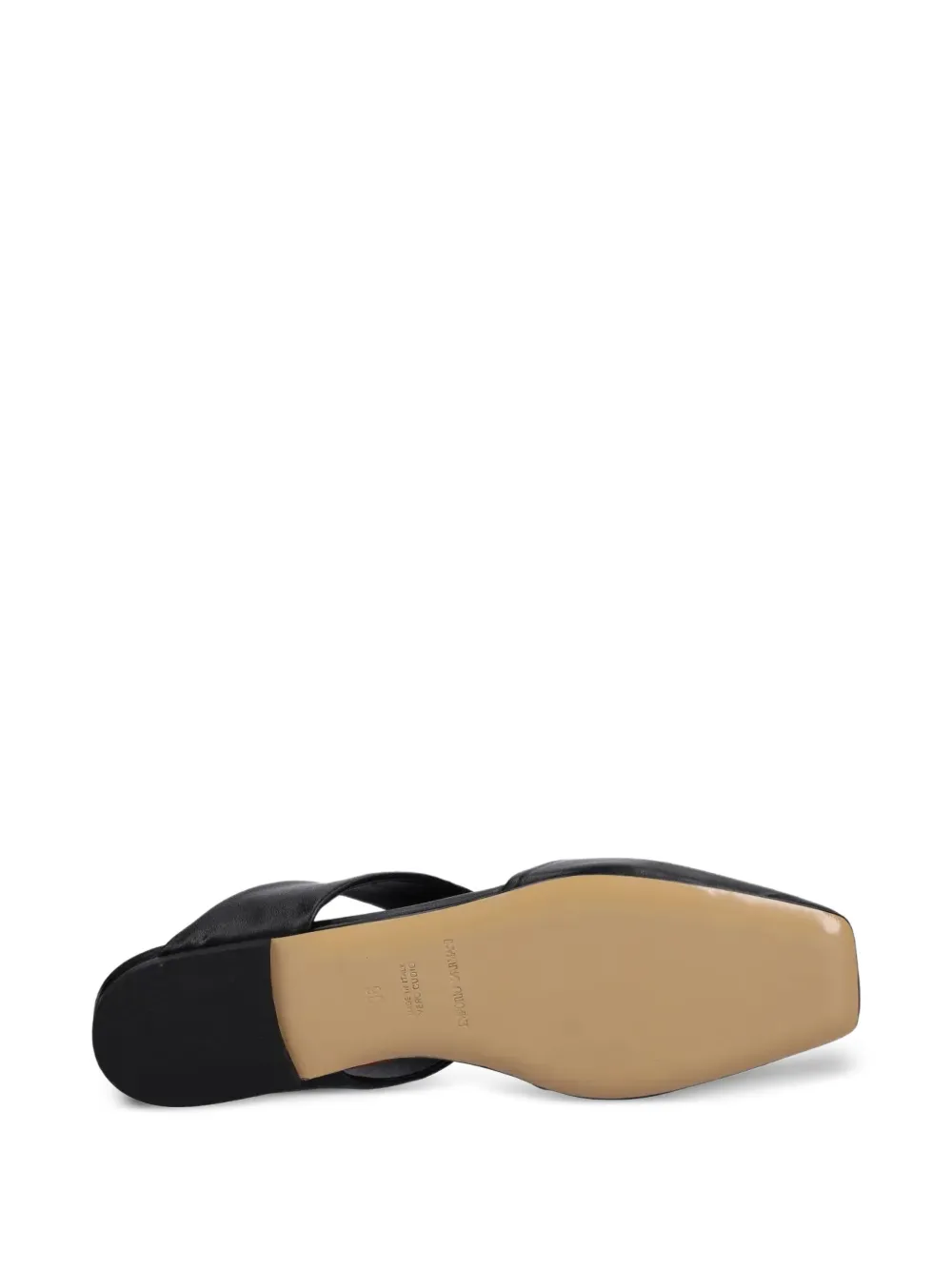 Emporio Armani Leren sandalen Zwart