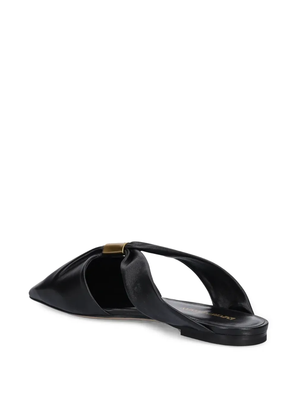 Emporio Armani Leren sandalen Zwart