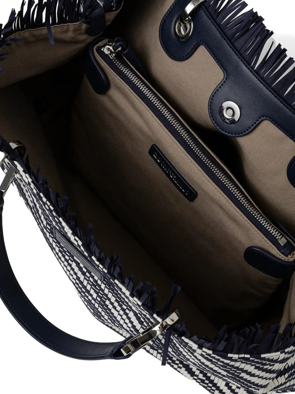 Emporio Armani Shopper met logopatch Blauw