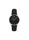 Emporio Armani three-hand 39mm and bracelet set - Black