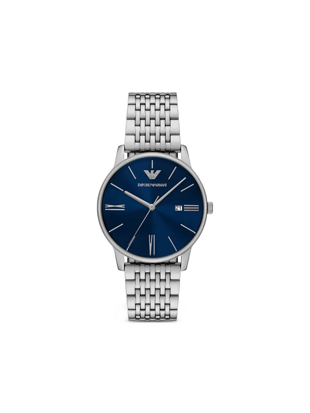 Emporio Armani Three-Hand Date 39mm - ブルー Emporio Armani Three-Hand Date 39mm - ブルー