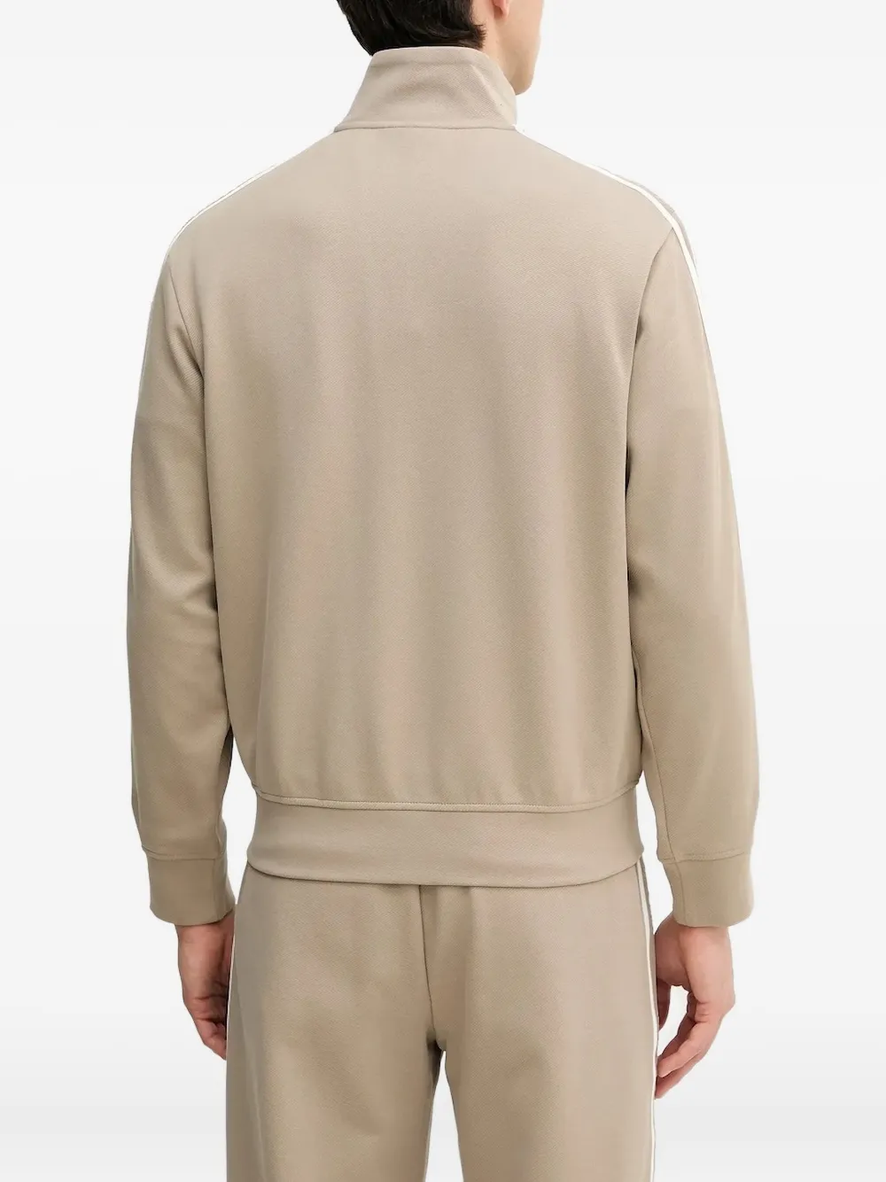 Emporio Armani stripe-detail sweater - Beige