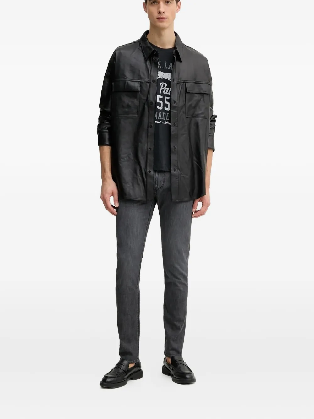 Emporio Armani logo-patch jeans | Black | Image 1