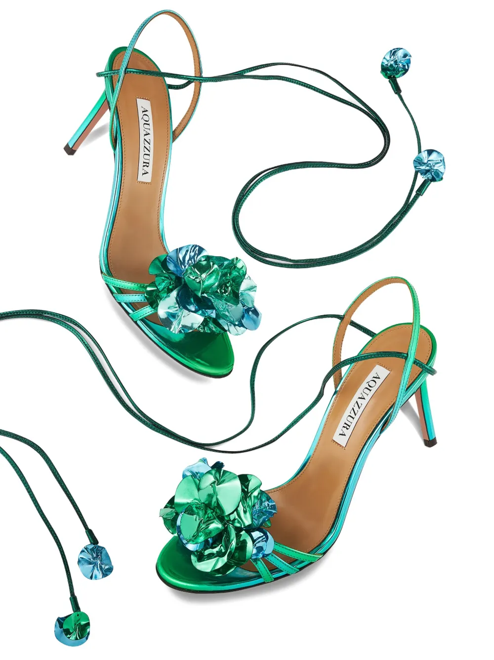 Aquazzura 85mm Summer Sun sandals Green