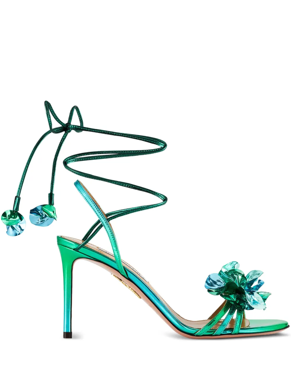 Aquazzura 85mm Summer Sun sandals Green