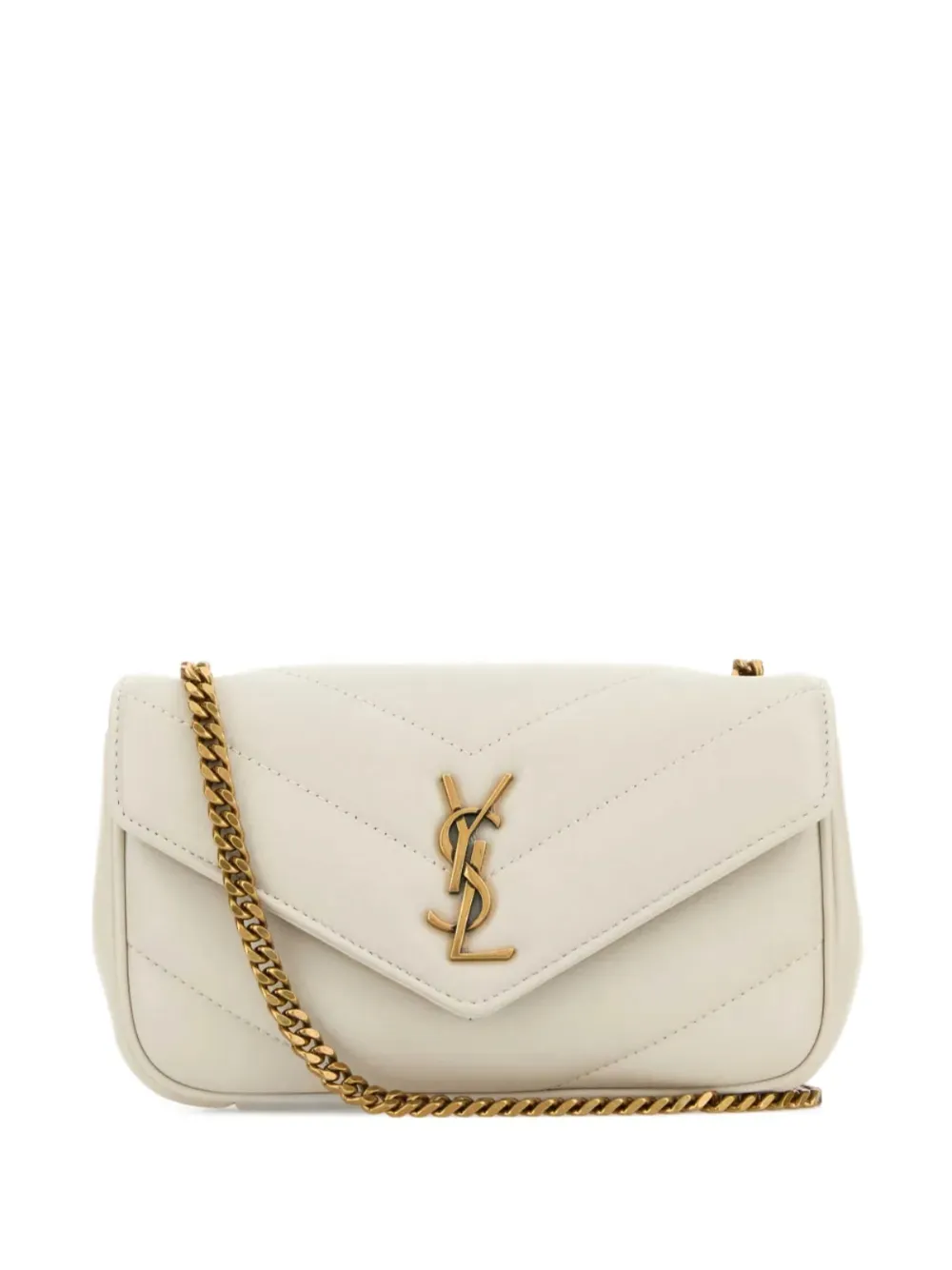 Saint Laurent mini Lou Lou cross body bag - Nude