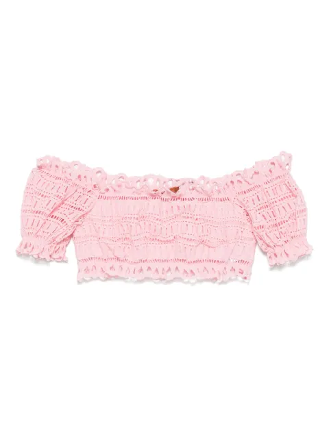 Ermanno Scervino broderie anglaise cropped top