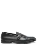 Doucal's double-buckle leather monk shoes - Blue