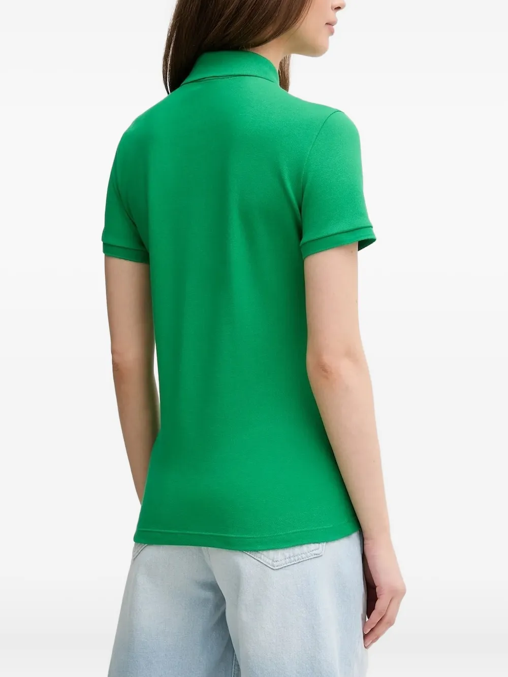 Lacoste short-sleeve logo-patch polo shirt Groen