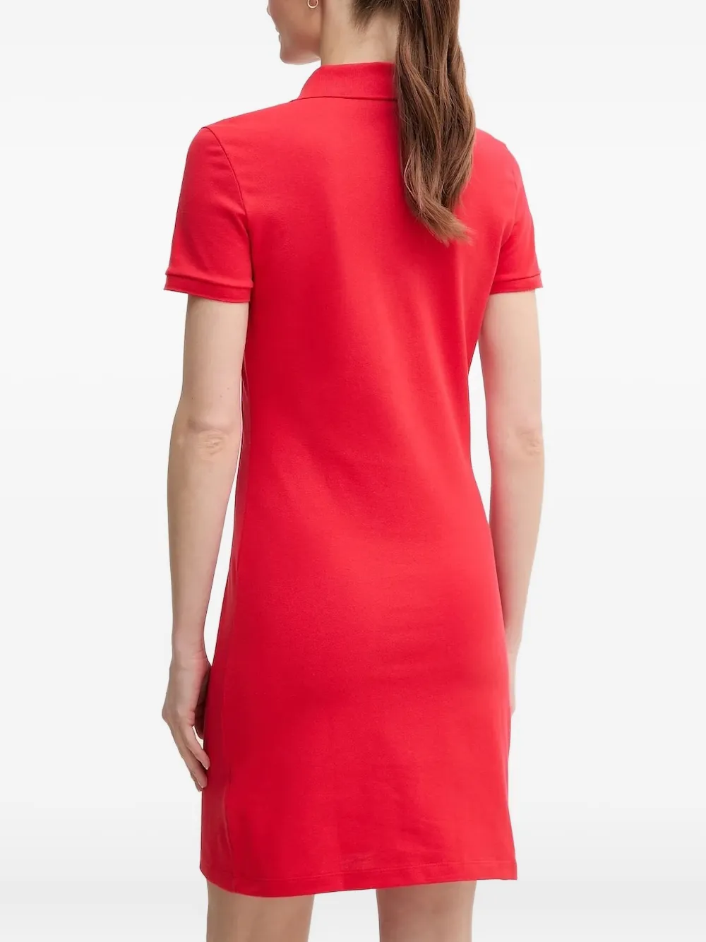 Lacoste short-sleeve polo mini dress Rood