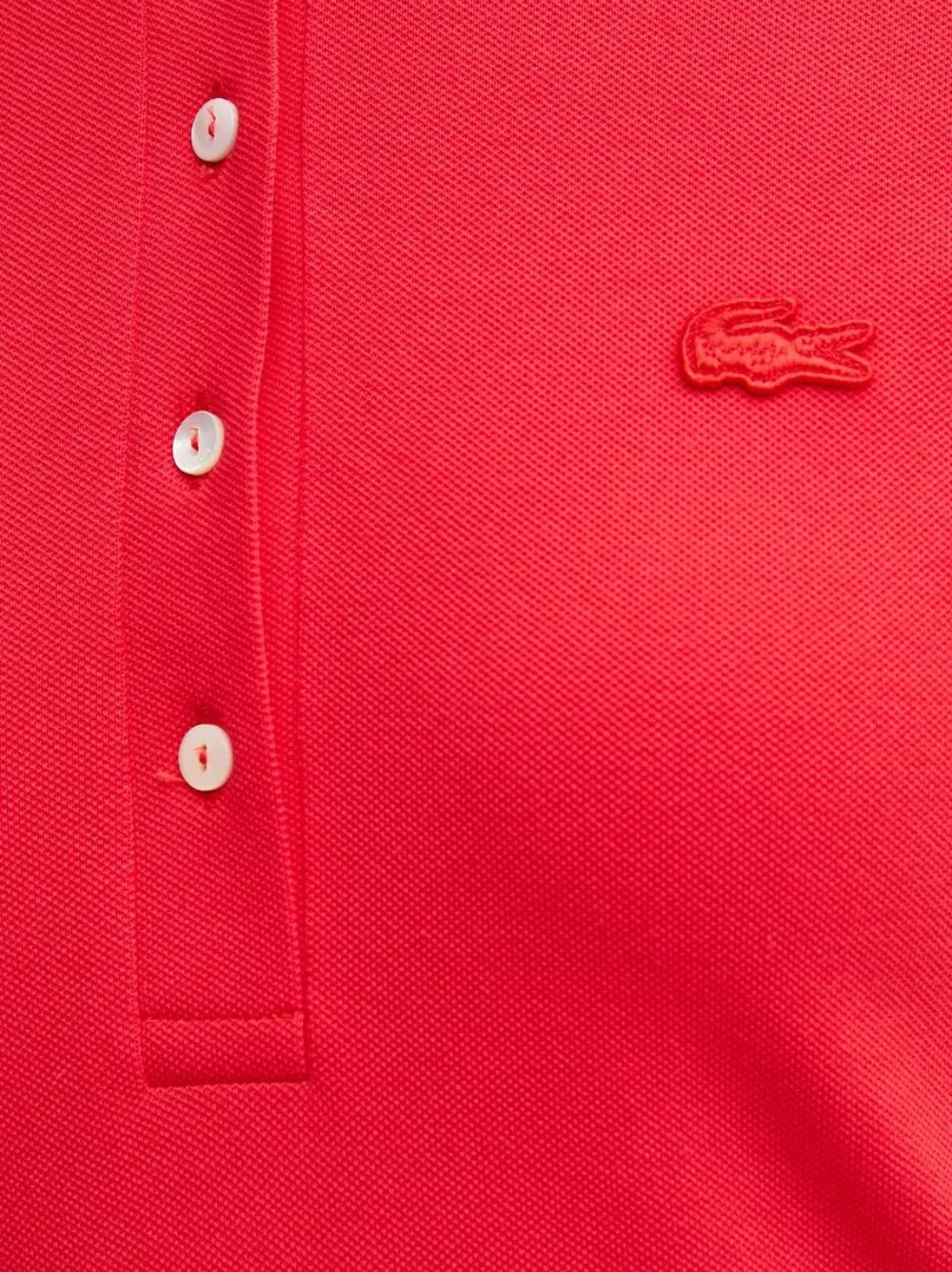 Lacoste short-sleeve polo mini dress Rood