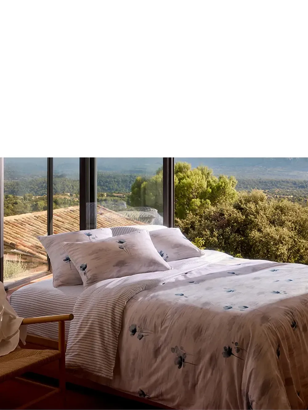 Lacoste Beddengoedset met bloemenprint - Wit