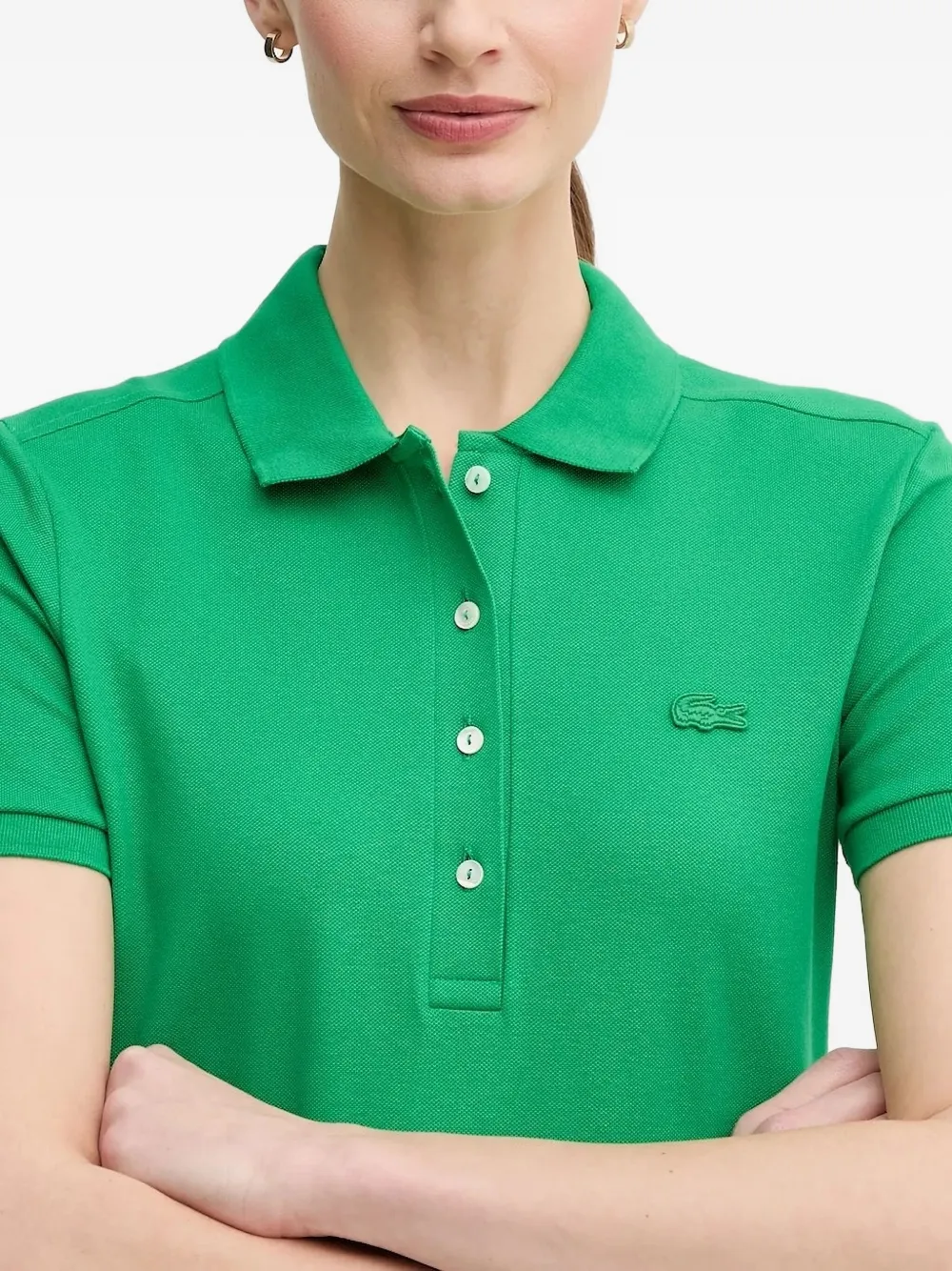 Lacoste short-sleeve polo mini dress Groen