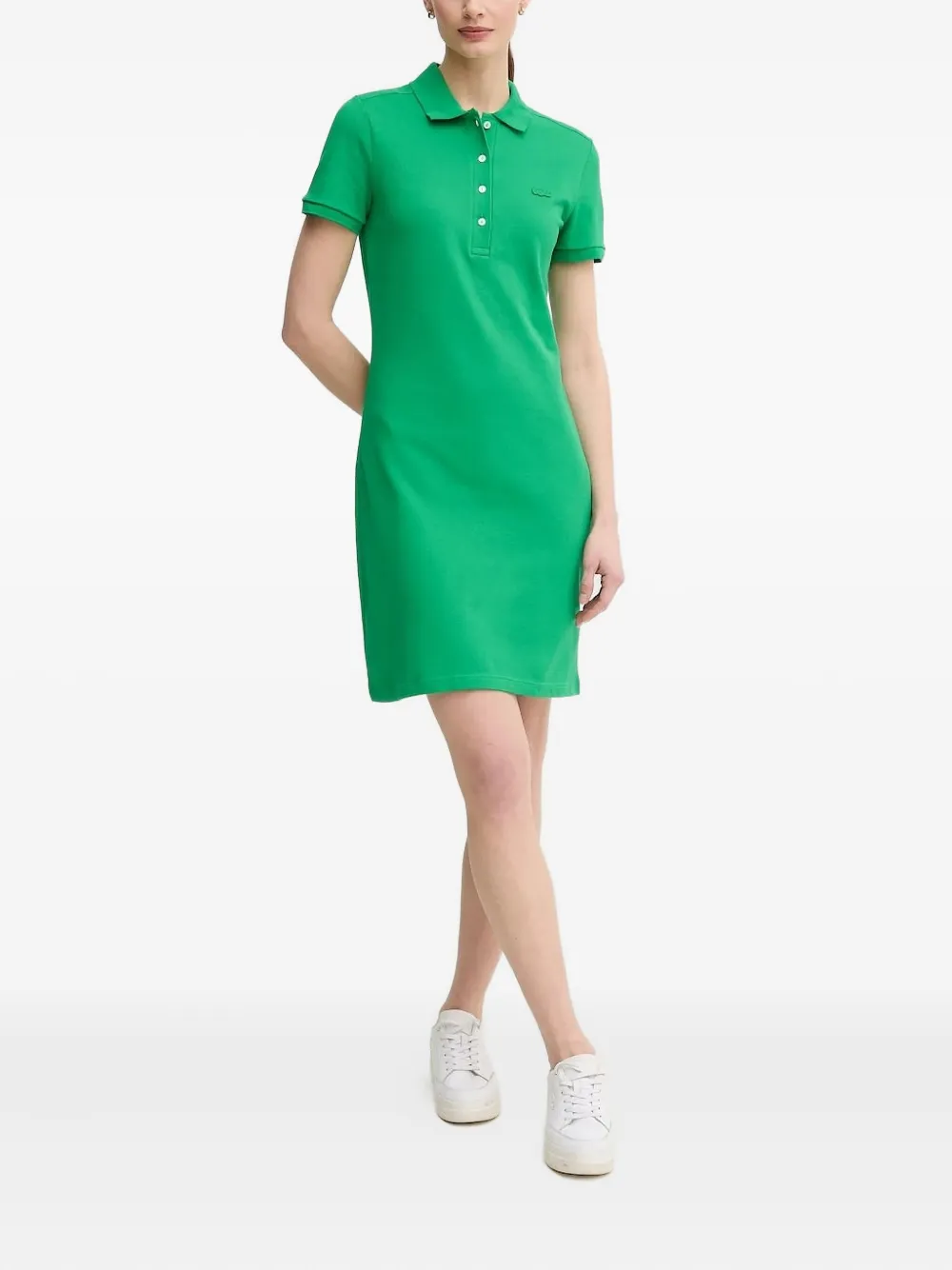 Lacoste short-sleeve polo mini dress Groen