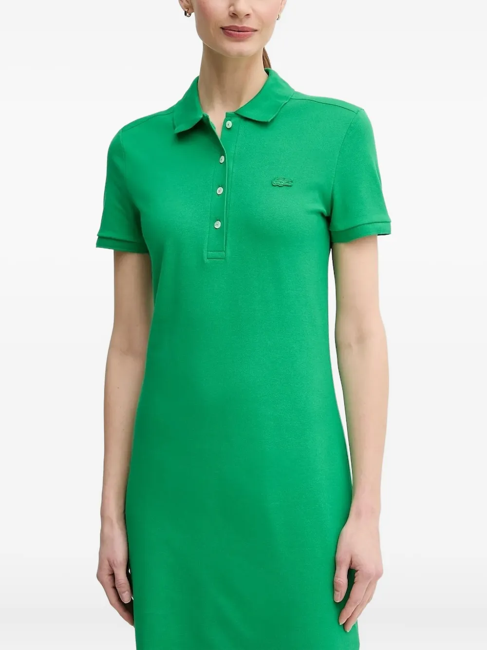 Lacoste short-sleeve polo mini dress Groen