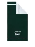 Lacoste crocodile-embellishment beach towel - Green