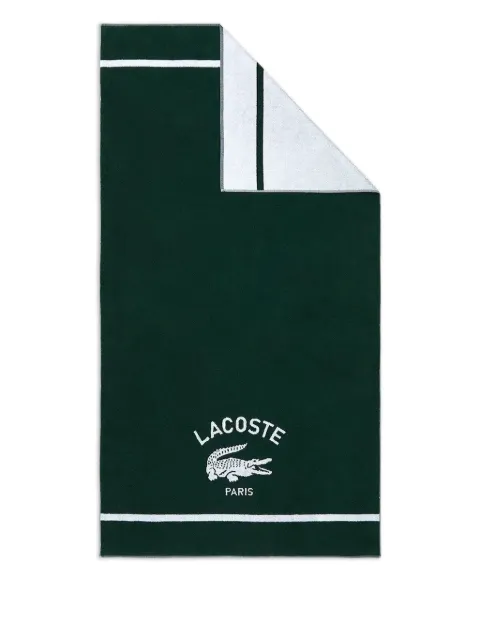 Lacoste crocodile-embellishment beach towel