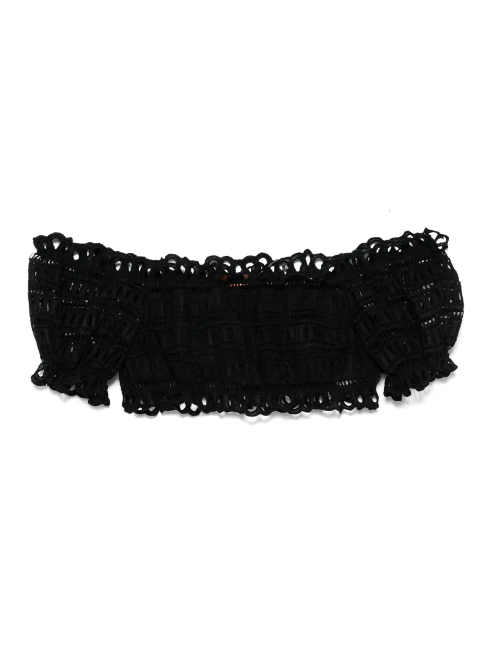 Ermanno Scervino Broderie anglaise top Zwart