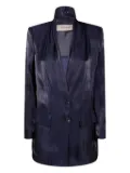 Gentry Portofino satin-effect tailored blazer - Blue