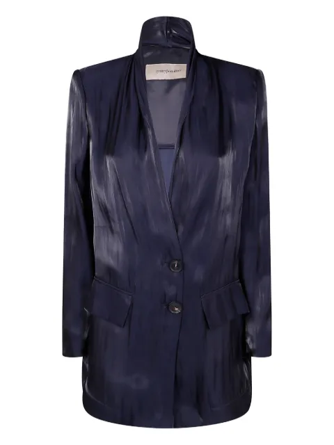 Gentry Portofino satin-effect tailored blazer