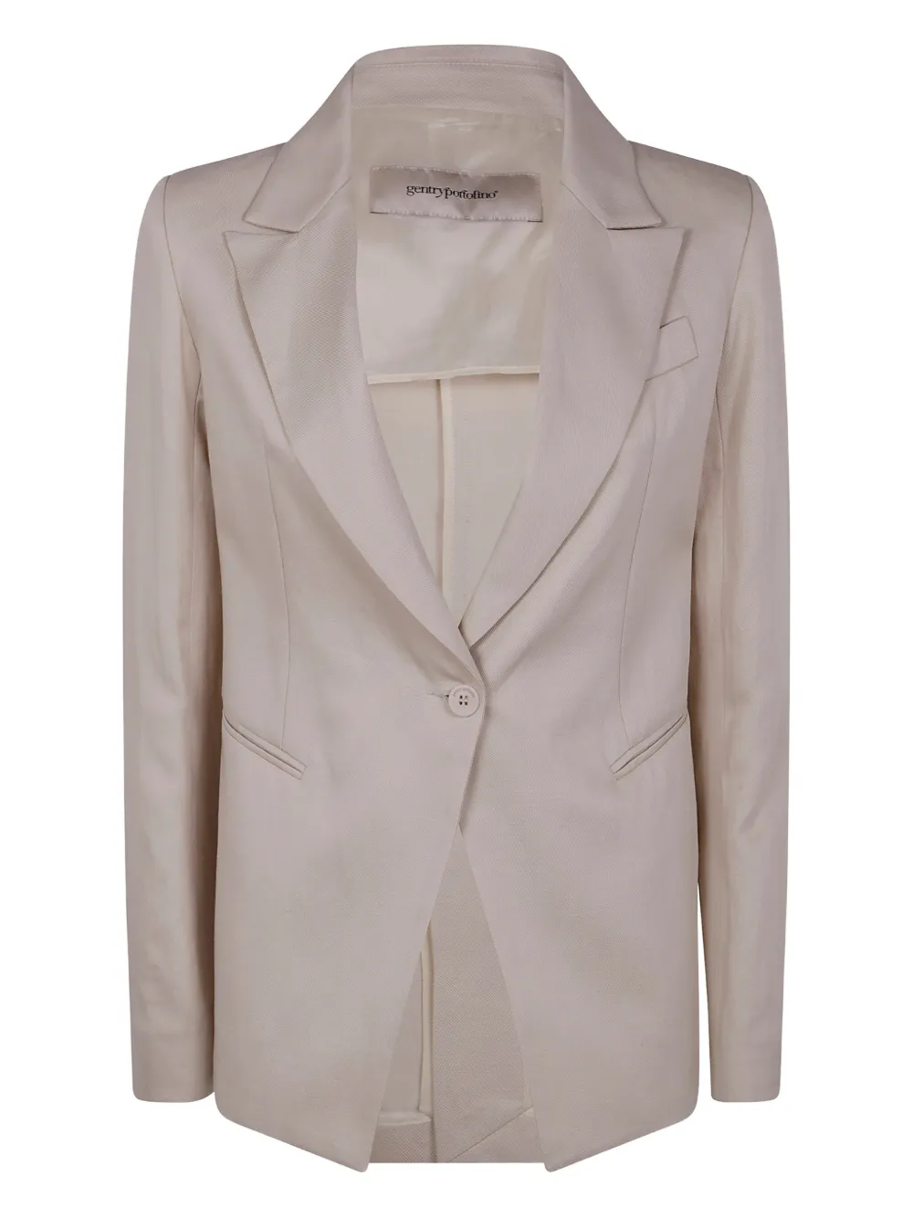Gentry Portofino Colbert met enkele knoop Beige
