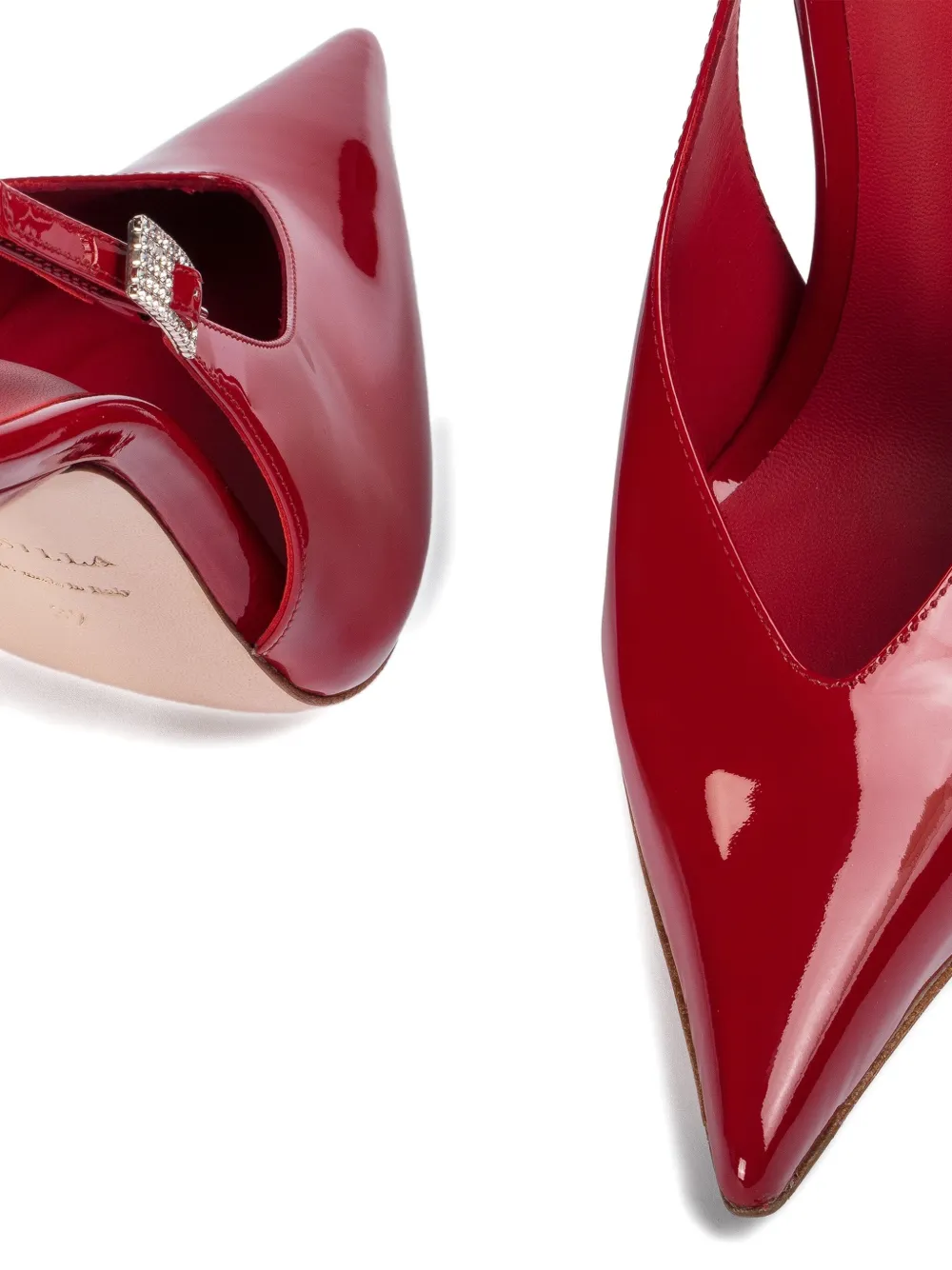 Le Silla 120MM slingback patent leather pumps Red