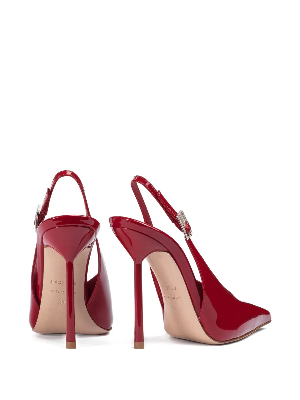 Le Silla 120MM slingback patent leather pumps Red