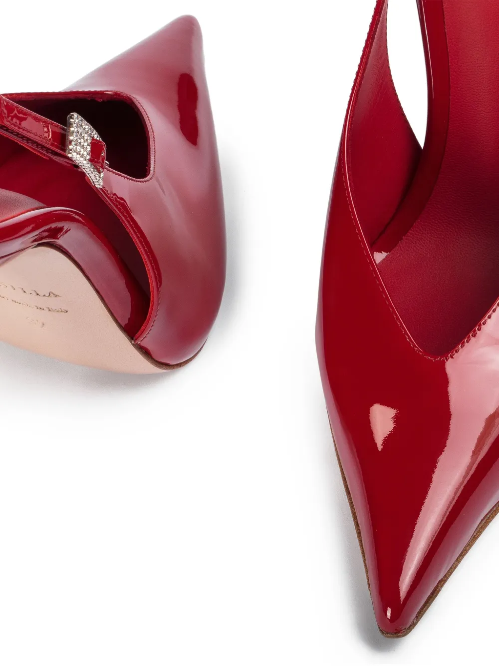 Le Silla 120MM slingback patent leather pumps Red