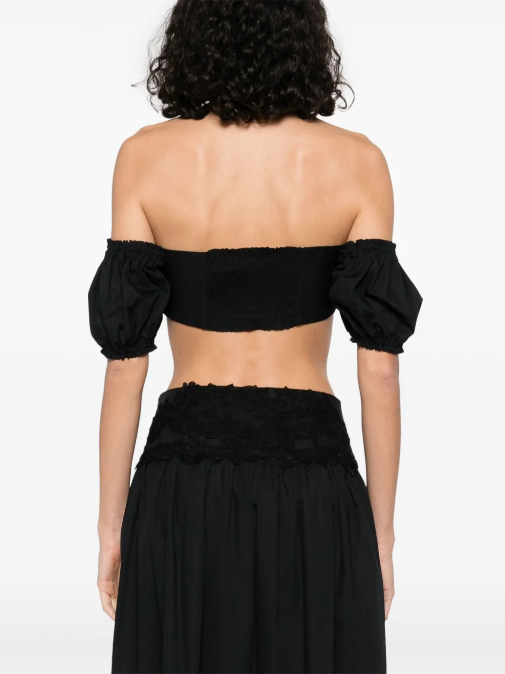 Ermanno Scervino Off-shoulder top Zwart